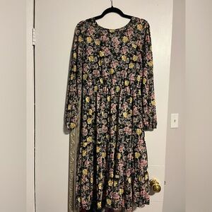 Maurices Floral Black Dress